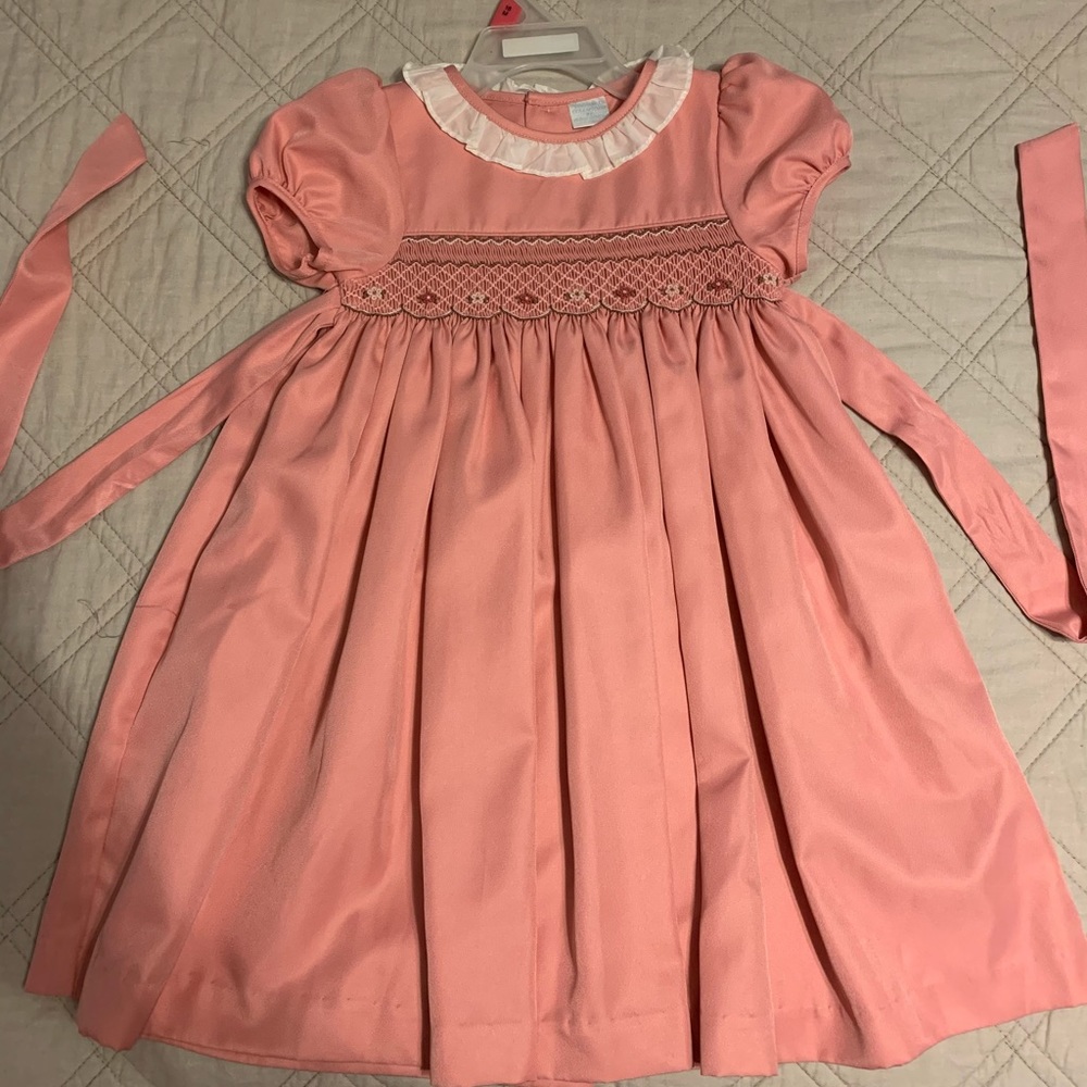 Edgehill Collection Mauve/Pink Smock Dress